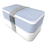 Doble Lunch Box, Azul Pastel