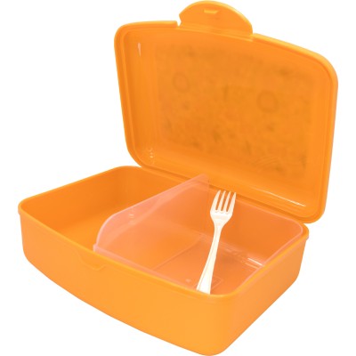 Fiambrera Infantil y contenedor con tenedor incluido, Caja de Almuerzo, Ligera y Fácil de Limpiar, Leones